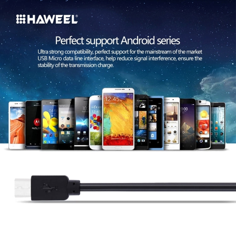HAWEEL 3m High Speed Micro USB to USB Data Sync Charging Cable, For Samsung, Xiaomi, Huawei, LG, HTC, The Devices with Micro USB Port