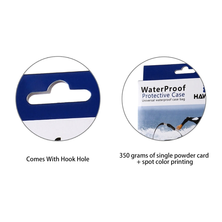 HAWEEL 20.3 x 12.1 x 1.5cm Hang Hole Color Box Packing for Transparent Universal Waterproof Bag (HWL-7002L)