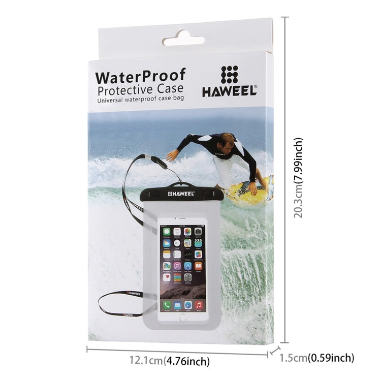 HAWEEL 20.3 x 12.1 x 1.5cm Hang Hole Color Box Packing for Transparent Universal Waterproof Bag (HWL-7002T)