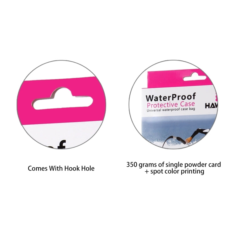 HAWEEL 20.3 x 12.1 x 1.5cm Hang Hole Color Box Packing for Transparent Universal Waterproof Bag (HWL-7002F)