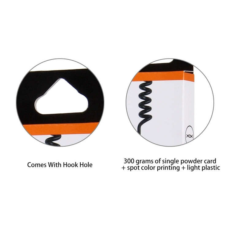 HAWEEL 20.5 x 5 x 1.5cm Hang Hole Color Box Packing for 2A 8 Pin to USB 2.0 Retractable Coiled Data Sync Charging Cable (HWL1023S)