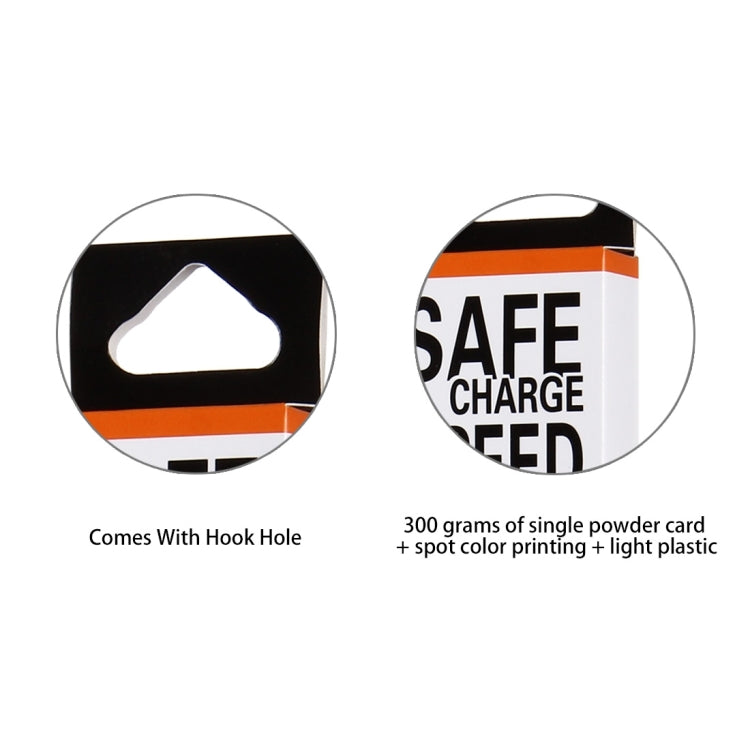 HAWEEL 20.5 x 4 x 1.5cm Hang Hole Color Box Packing for 1m Woven Style 3A Micro USB to USB Sync Data Charging Cable (HWL1024B)