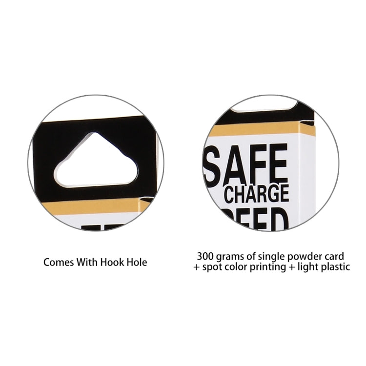 HAWEEL 20.5 x 4 x 1.5cm Hang Hole Color Box Packing for 1m Woven Style 3A 8 Pin to USB Sync Data Charging Cable (HWL1025J)