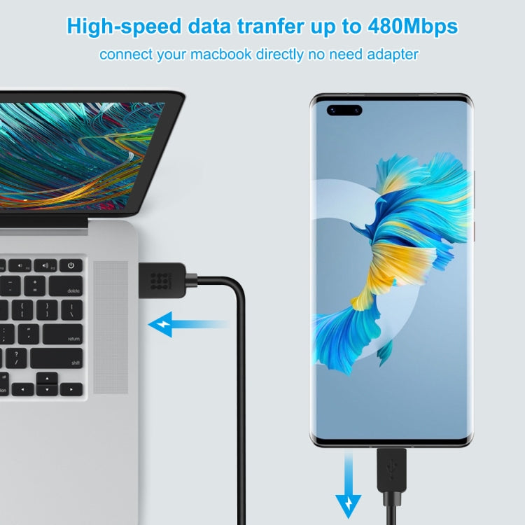 HAWEEL 2m USB-C / Type-C to USB 2.0 Data & Charging Cable