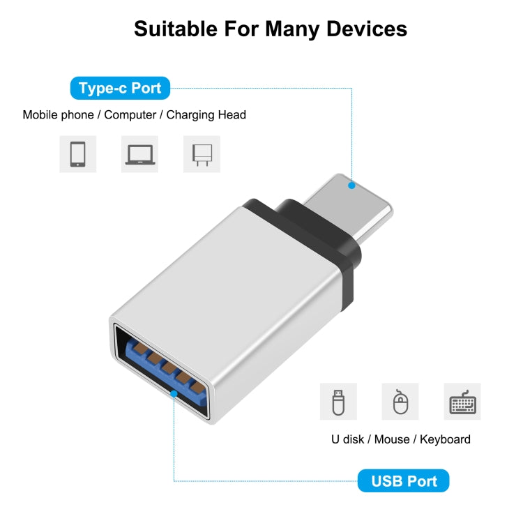 HAWEEL USB-C / Type-C Male to USB 3.0 Female OTG Data Transmission Adapter