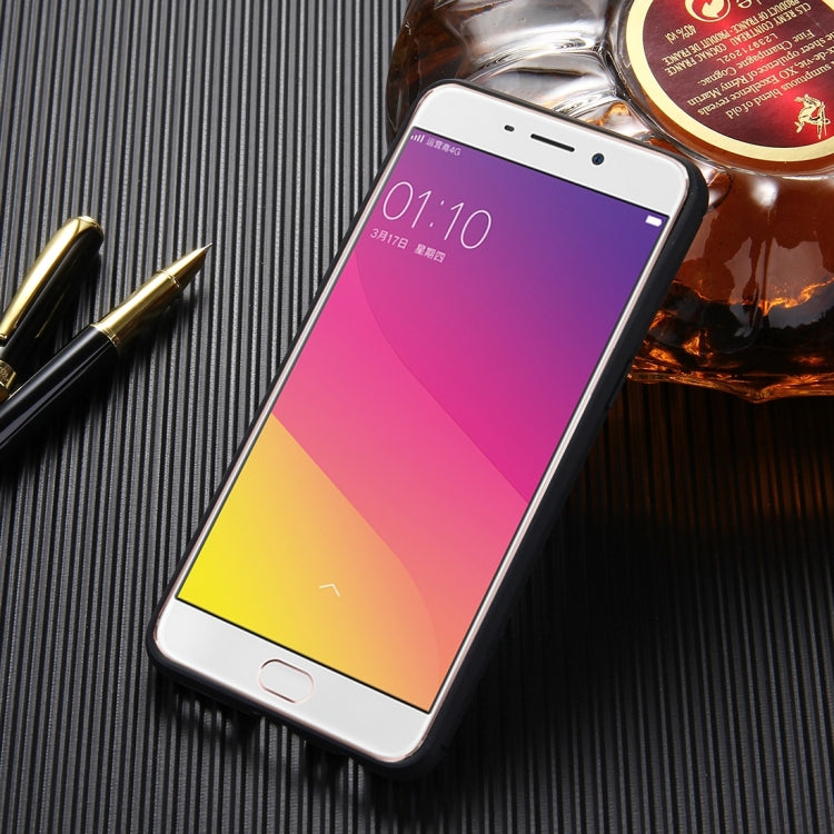 HAWEEL for OPPO R9 Brushed Carbon Fiber Texture Shockproof TPU Protective Case(Black)