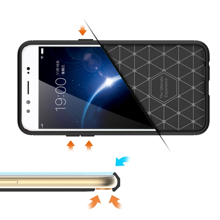 HAWEEL for Vivo X9 Brushed Carbon Fiber Texture Shockproof TPU Protective Case