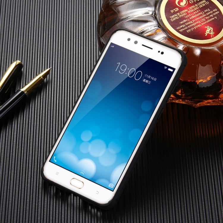 HAWEEL for Vivo X9 Plus Brushed Carbon Fiber Texture Shockproof TPU Protective Case(Black)