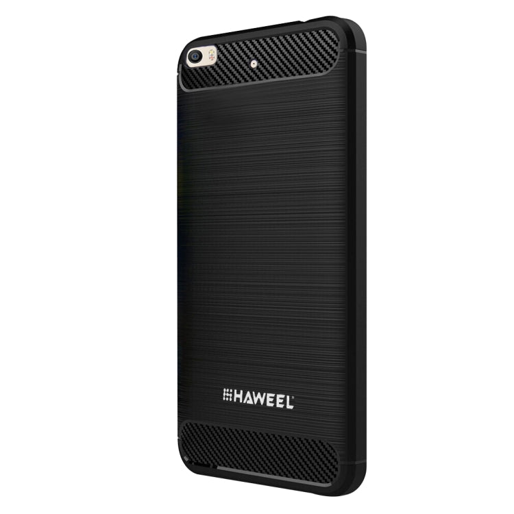 HAWEEL for Xiaomi MI 5s Brushed Carbon Fiber Texture Shockproof TPU Protective Case(Black)