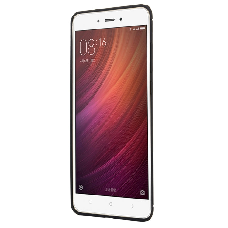 HAWEEL for Xiaomi Redmi Note 4 Brushed Carbon Fiber Texture Shockproof TPU Protective Case(Black)