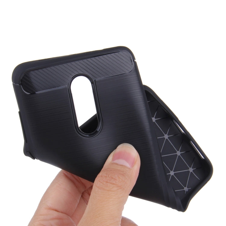 HAWEEL for Xiaomi Redmi Note 4 Brushed Carbon Fiber Texture Shockproof TPU Protective Case(Black)