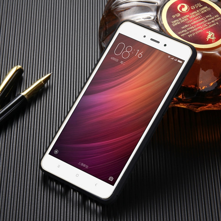 HAWEEL for Xiaomi Redmi Note 4 Brushed Carbon Fiber Texture Shockproof TPU Protective Case(Black)