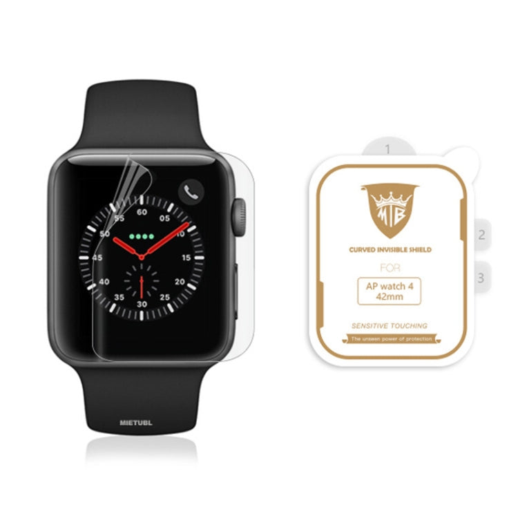 25 PCS MIETUBL 42mm Ultra-thin Curved Edge HD Screen Protector TPU Film for Apple iWatch 4