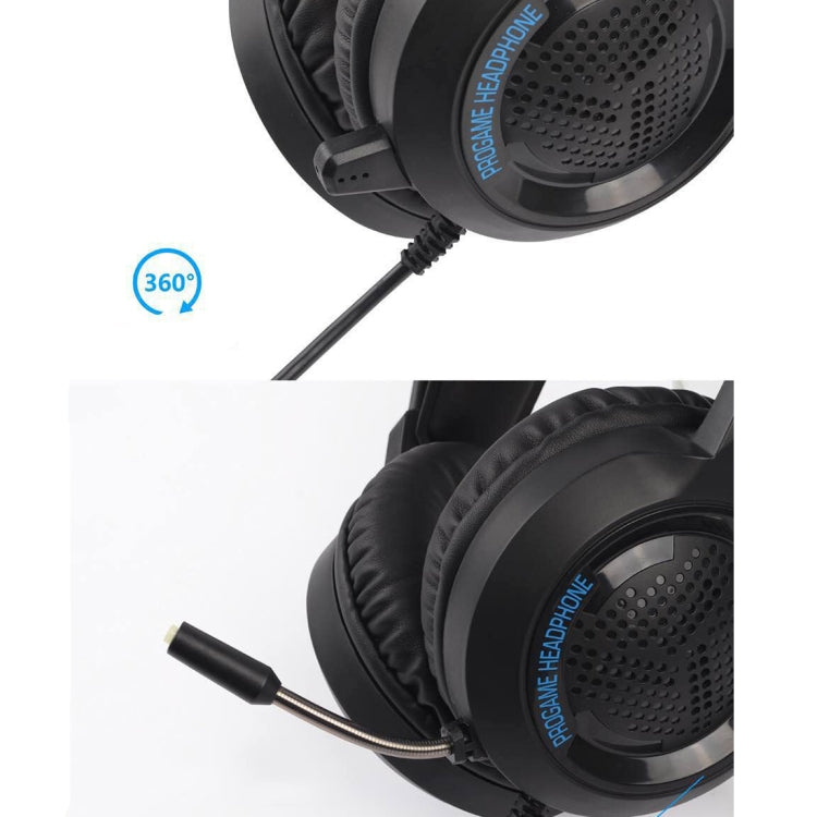 HAMTOD V2000 Short Microphone Dual 3.5mm + USB Interface Wired Gaming Headset, Cable Length: 2.1m