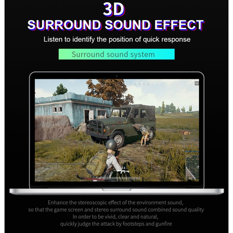 HAMTOD V9000 Dual 3.5mm + USB Interface Wired Gaming Headset, Cable Length: 2.1m