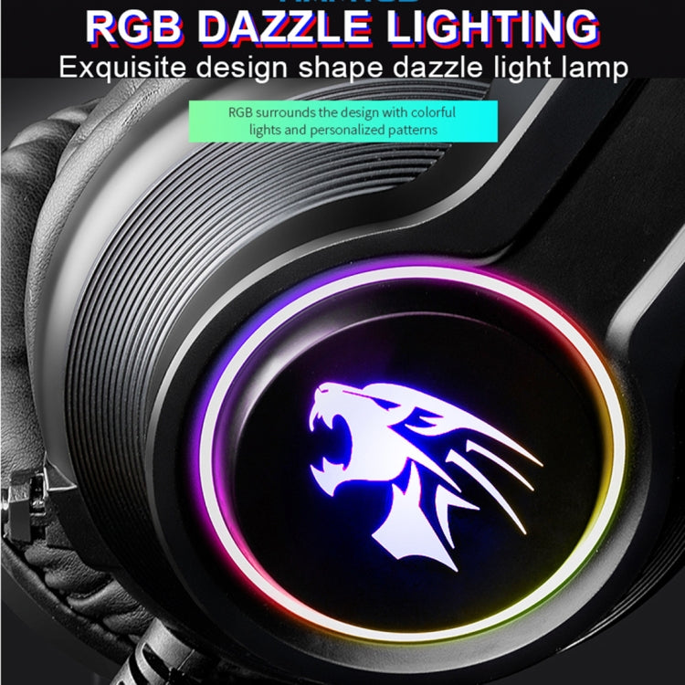 HAMTOD V9000 Dual 3.5mm + USB Interface Wired Gaming Headset, Cable Length: 2.1m