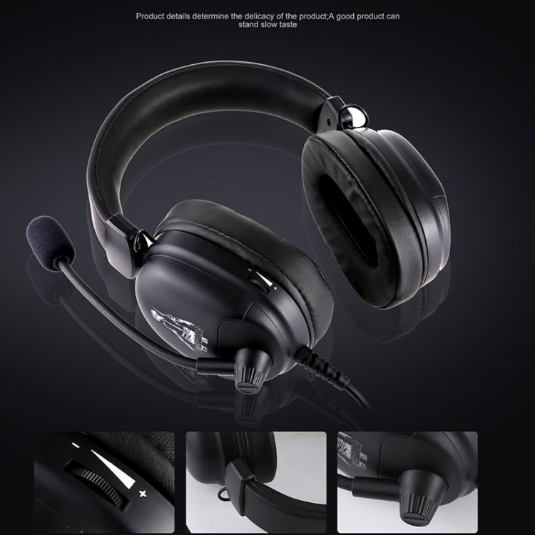 HAMTOD V6800 Dual 3.5mm + USB Interface Wired Gaming Headset, Cable Length: 2.1m