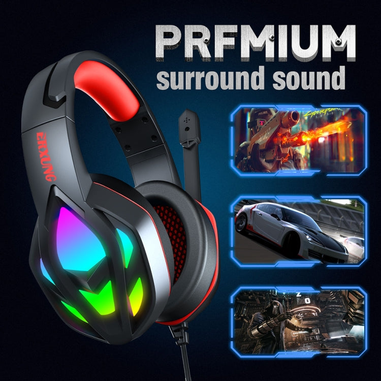 H100 PC Computer E-sports Gaming RGB Light Wired Headset with Microphone