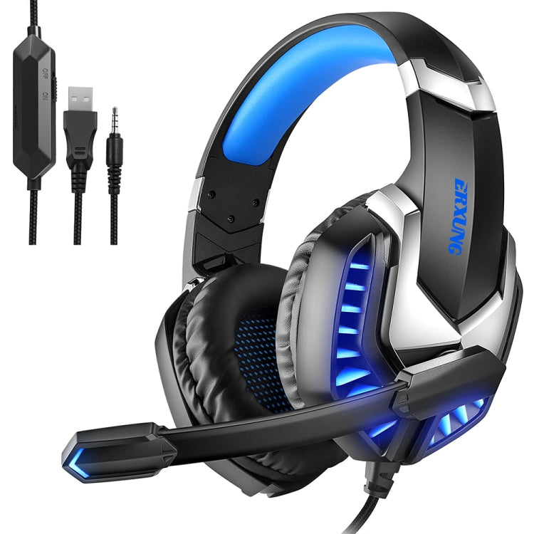J30 PC Computer E-sports Gaming Lighting Wired Headset with Microphone