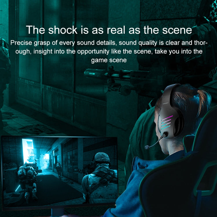 Langsdom HCG07A USB 7.1 Channel Interface Wired Gaming Headset (Black)