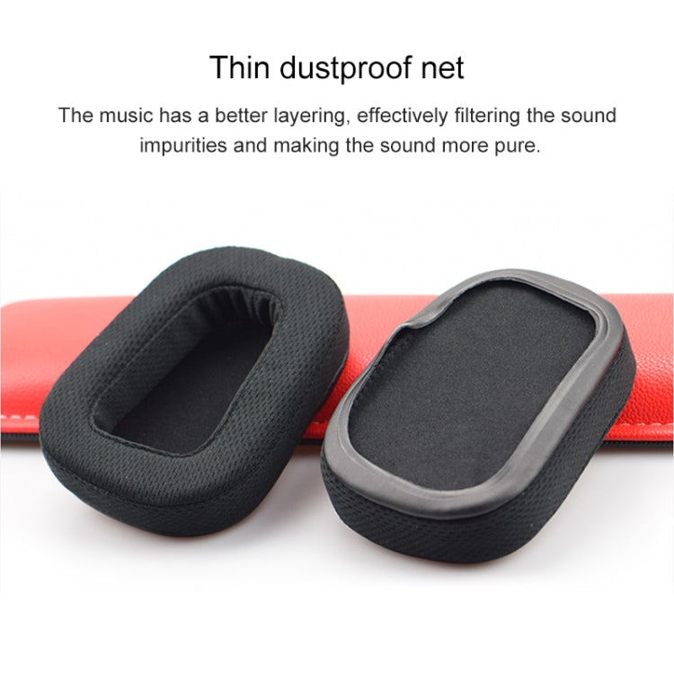 2 PCS For Logitech G633 G933 Earphone Cushion Cover Earmuffs Replacement Earpads with Mesh