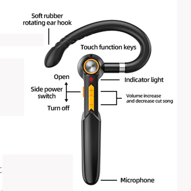 ME-100 TWS Business Rotating Universal True Stereo 5.0 Version Hanging Ear In-Ear Bluetooth Headset