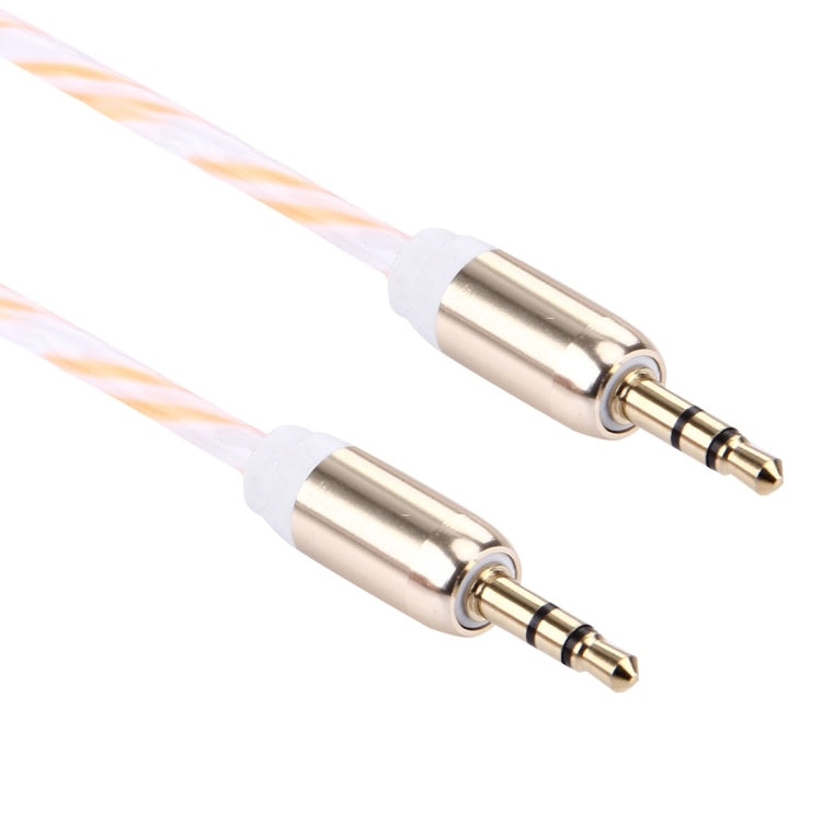 Double Color Metal Head 3.5mm Male to Male Plug Jack Stereo AUX Audio Cable for iPhone / iPad / Samsung / MP3 / MP4 / Laptop, Cable Length: 90cm