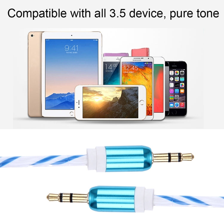 Double Color Metal Head 3.5mm Male to Male Plug Jack Stereo AUX Audio Cable for iPhone / iPad / Samsung / MP3 / MP4 / Laptop, Cable Length: 90cm