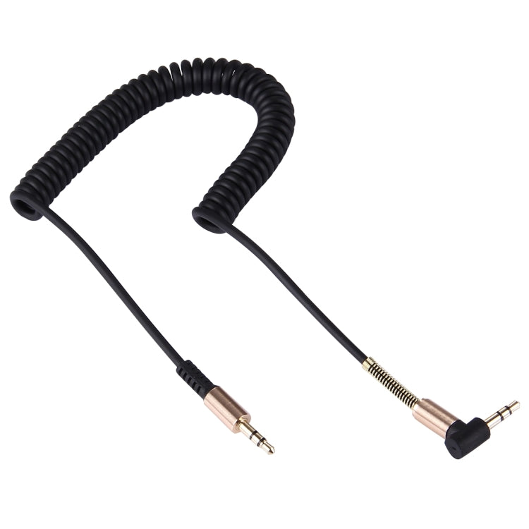 3.5mm Jack Male to Male Plug Stereo Audio AUX Retractable Coiled Cable with Metal Spring for iPhone, iPad, Samsung, MP3, MP4, Sound Card, TV, Radio-recorder, etc.Coiled Cable Stretches to 1.6m