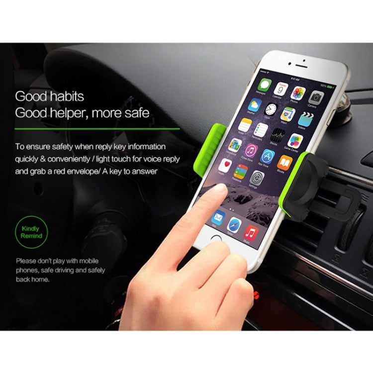 IDMIX M01 Universal Perfume Groove Car Air Vent Mount Phone Navigation Holder(Black + Green), For iPhone, Samsung, Sony, Huawei, Xiaomi and Other Smartphones
