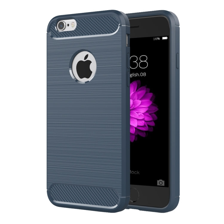 For iPhone 6 Plus & 6s Plus Brushed Texture Fiber TPU Rugged Armor Protective Case