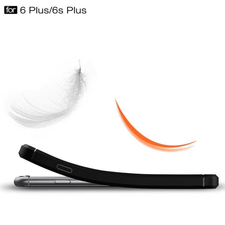 For iPhone 6 Plus & 6s Plus Brushed Texture Fiber TPU Rugged Armor Protective Case