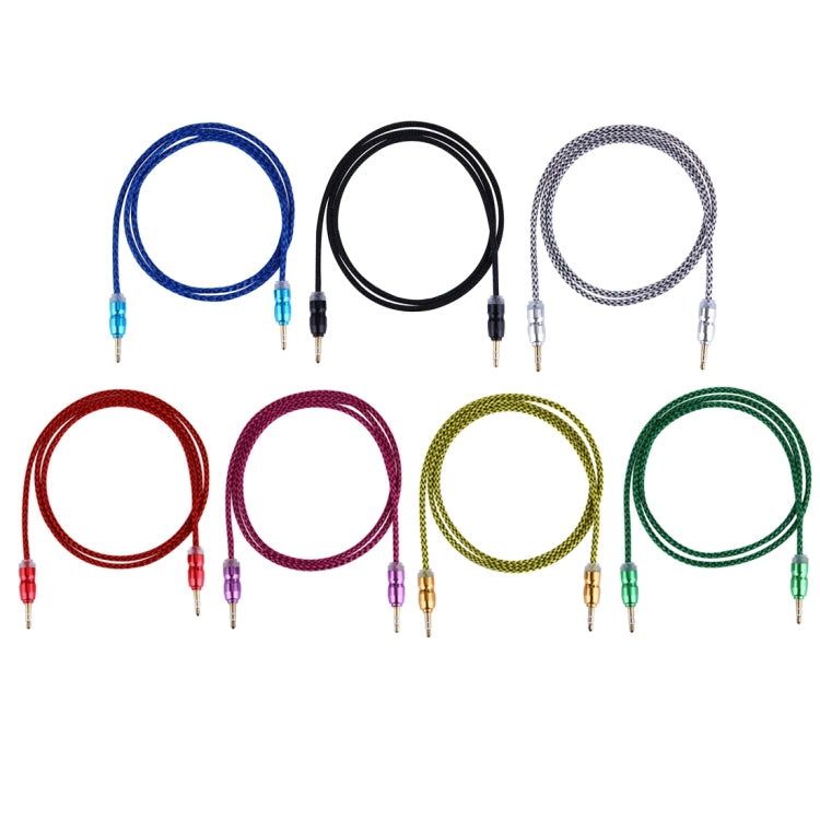 Woven Style Metal Head 3.5mm Male to Male Plug Jack Stereo Audio AUX Cable for iPhone, iPad, Samsung, iPod Laptop, MP3, Length: 1m
