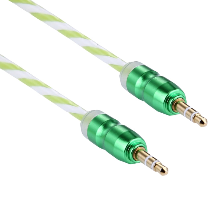 Jelly Color Style Metal Head 3.5mm Male to Male Plug Jack Stereo Audio AUX Cable for iPhone, iPad, Samsung, iPod Laptop, MP3, Length: 1m