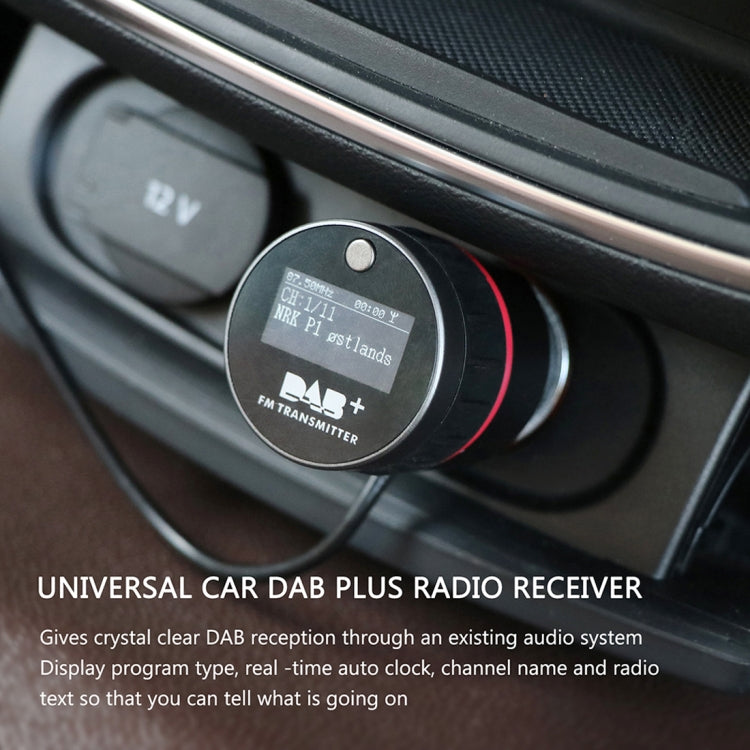 Car DAB + (Digital Audio Broadcasting) Tuner FM Transmitter Adapter Radio Receiver