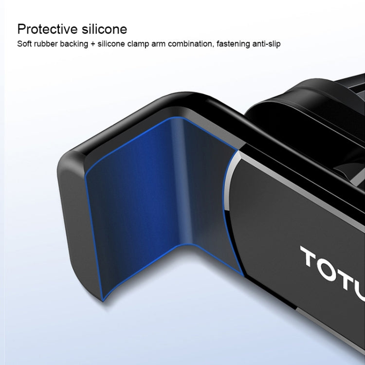 TOTUDESIGN DCTV-13 Exquisite Series 360 Degree Rotating Car Double Clip Air Outlet 4.7 - 6.5 inch Mobile Phone Bracket