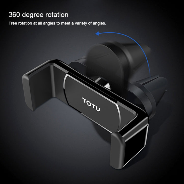 TOTUDESIGN DCTV-13 Exquisite Series 360 Degree Rotating Car Double Clip Air Outlet 4.7 - 6.5 inch Mobile Phone Bracket