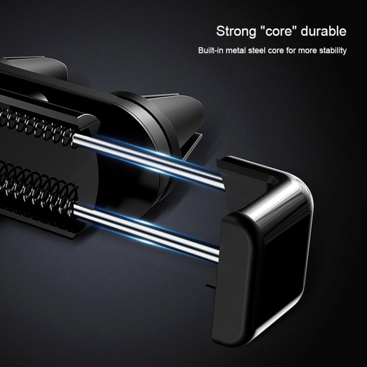 TOTUDESIGN DCTV-13 Exquisite Series 360 Degree Rotating Car Double Clip Air Outlet 4.7 - 6.5 inch Mobile Phone Bracket