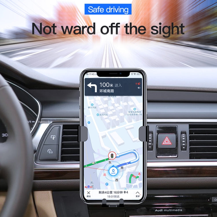 TOTUDESIGN DCTV-04 U Sheild Series Car Gravity Air Outlet Mount Bracket (Silver)