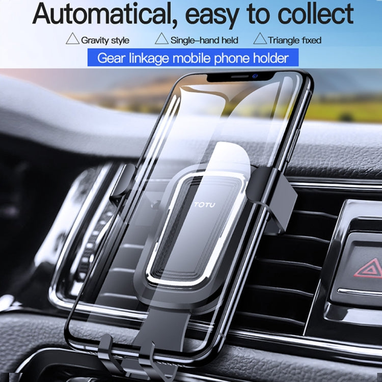 TOTUDESIGN DCTV-04 U Sheild Series Car Gravity Air Outlet Mount Bracket (Silver)