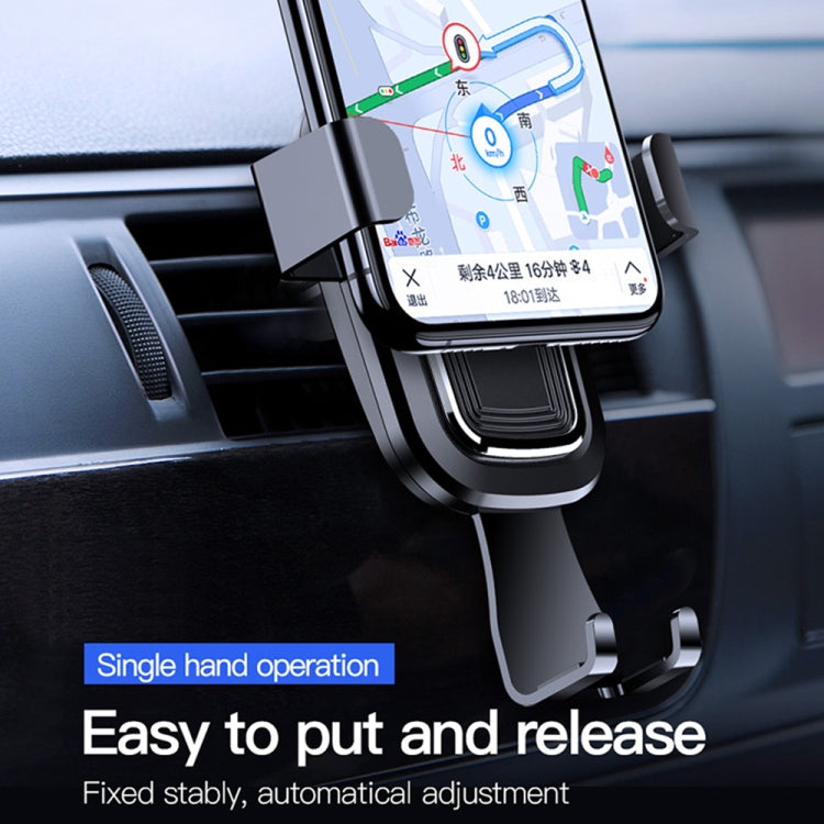 TOTUDESIGN DCTV-04 U Sheild Series Car Gravity Air Outlet Mount Bracket (Silver)