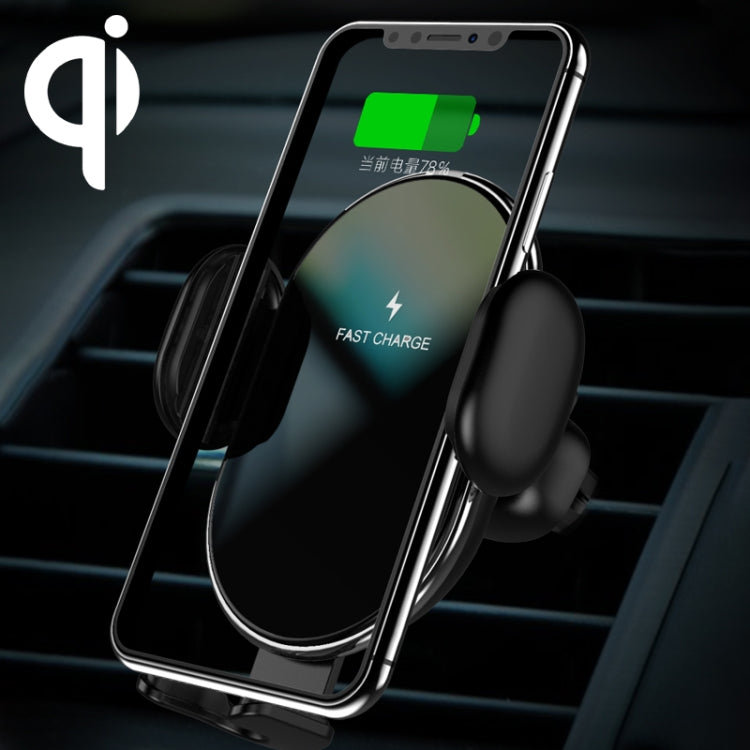 CW8 10W Fully Automatic 270 Degree Rotating Car Wireless Charger Mobile Phone Holder for 4.5-6.5 inch Mobile Phones
