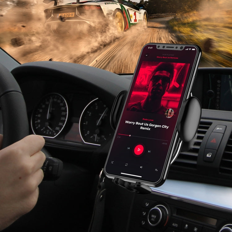 CW8 10W Fully Automatic 270 Degree Rotating Car Wireless Charger Mobile Phone Holder for 4.5-6.5 inch Mobile Phones