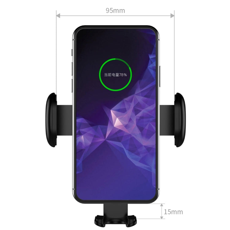 CW8 10W Fully Automatic 270 Degree Rotating Car Wireless Charger Mobile Phone Holder for 4.5-6.5 inch Mobile Phones