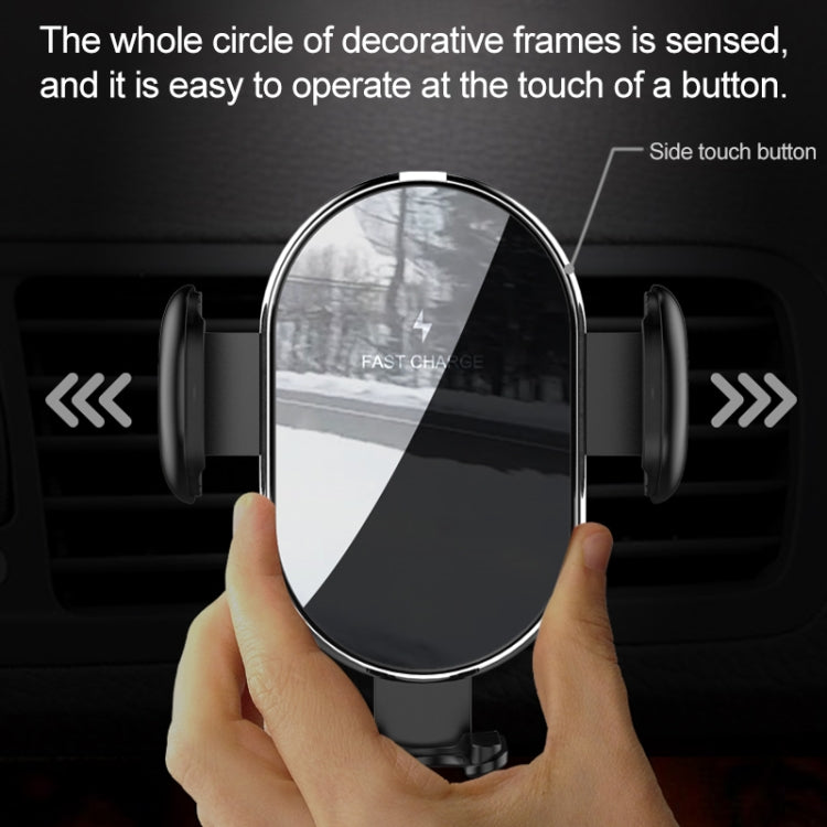 CW8 10W Fully Automatic 270 Degree Rotating Car Wireless Charger Mobile Phone Holder for 4.5-6.5 inch Mobile Phones