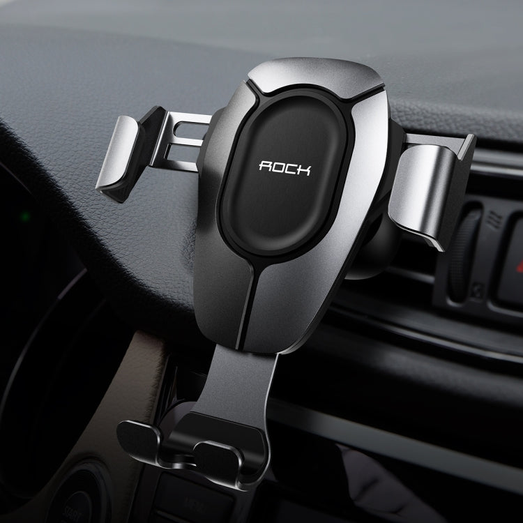 ROCK Car Gravity Air Outlet Mobile Phone Holder Bracket Pro, Business Edition (Black)