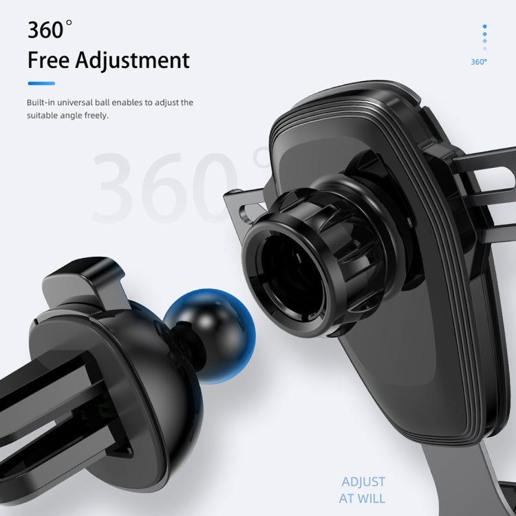 ROCK Car Gravity Air Outlet Mobile Phone Holder Bracket Pro, Business Edition (Black)