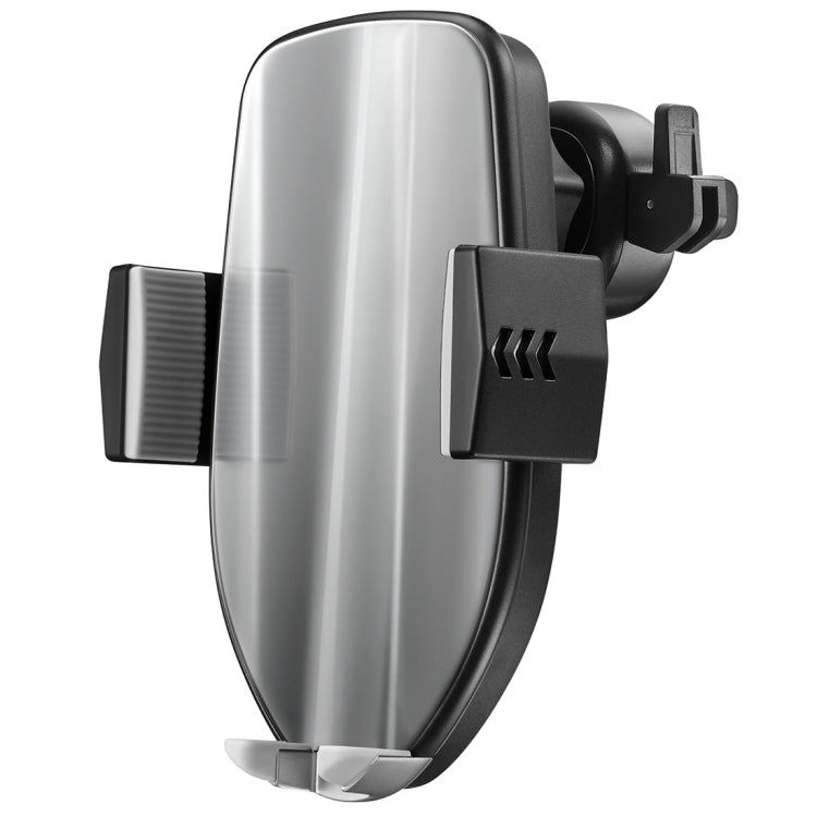 HAMTOD M22 10W 360 Degree Rotation QI Intelligent Sensor Car Wireless Charging Holder with Suction Cup(Silver)