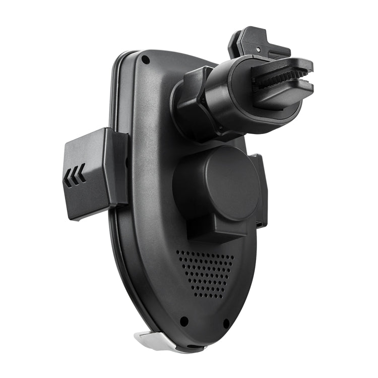 HAMTOD M22 10W 360 Degree Rotation QI Intelligent Sensor Car Wireless Charging Holder with Suction Cup(Silver)