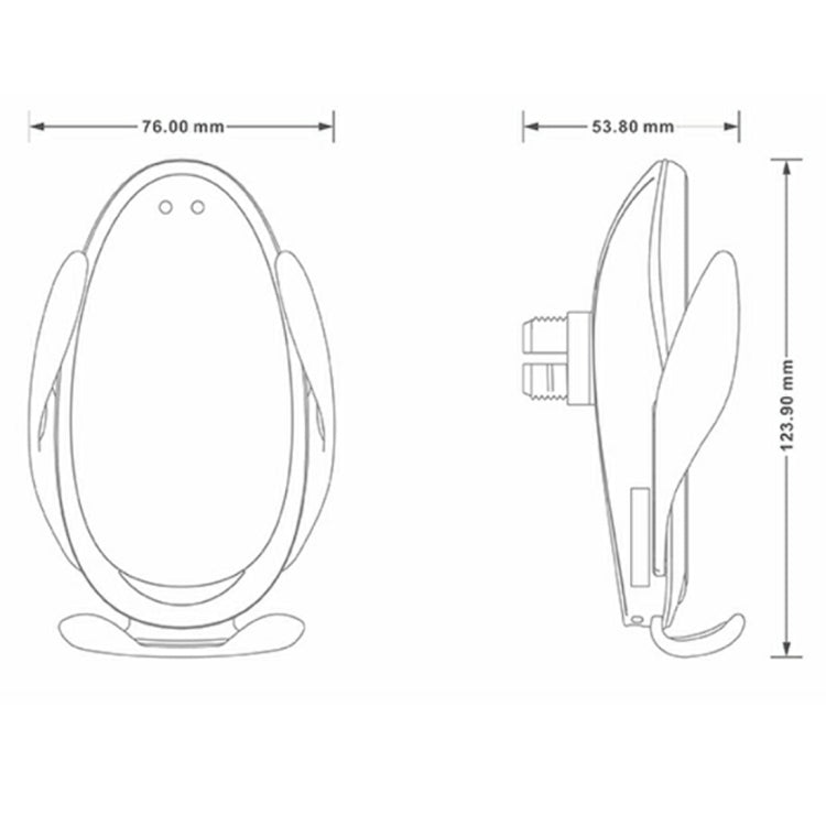 10W QI Car Wireless Charging Outlet Phone Holder